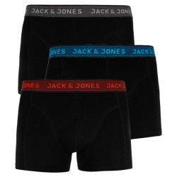 3PACK pánské boxerky Jack and Jones černé (12127816 - asphalt)