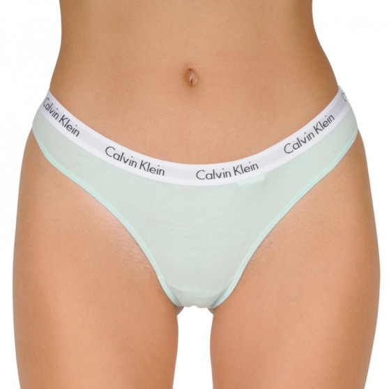 3PACK dámske tangá Calvin Klein nadrozmer viacfarebné (QD3800E-W5N)