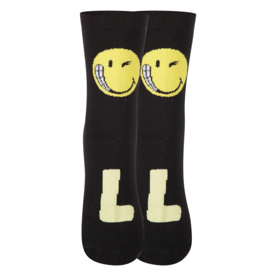 Detské ponožky E plus M Smiley čierne (SMILEY-D)