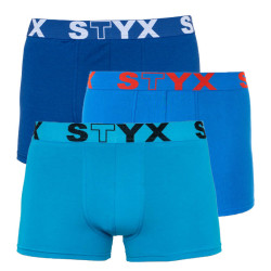 3PACK pánske boxerky Styx športová guma nadrozmer modré (R9676869)