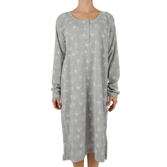 Dámska nočná košeľa La penna nadrozmer šedá (LAPH-88)