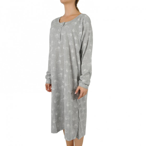 Dámska nočná košeľa La penna nadrozmer šedá (LAPH-88)