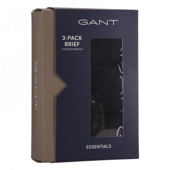 3PACK pánske slipy Gant čierne (900003001-005)
