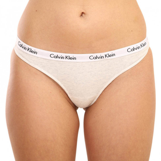 3PACK dámske tangá Calvin Klein viacfarebné (QD3587E-W5A)
