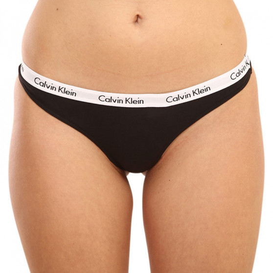 3PACK dámske tangá Calvin Klein nadrozmer viacfarebné (QD3800E-W5A)