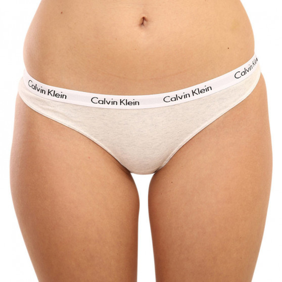 3PACK dámske nohavičky Calvin Klein nadrozmer viacfarebné (QD3801E-W5A)