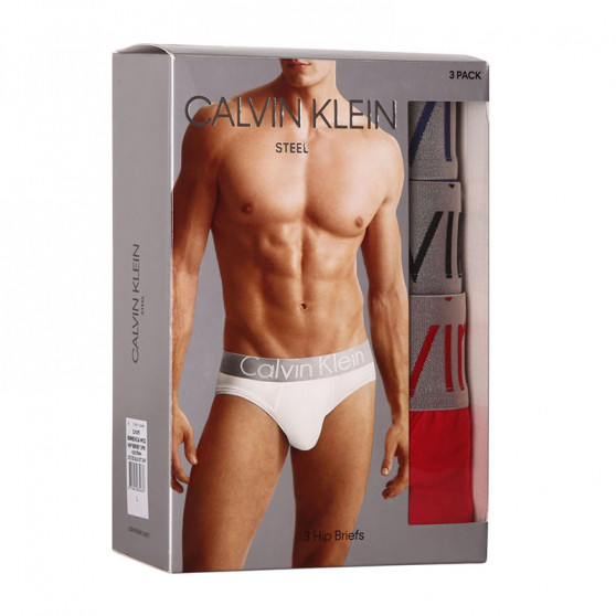 3PACK pánske slipy Calvin Klein viacfarebné (NB2452A-W2G)