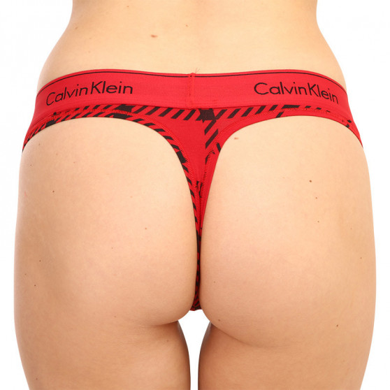 Dámske tangá Calvin Klein červené (QF6861E-VGM)