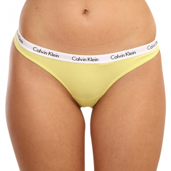 3PACK dámske tangá Calvin Klein nadrozmer viacfarebné (QD3800E-13X)