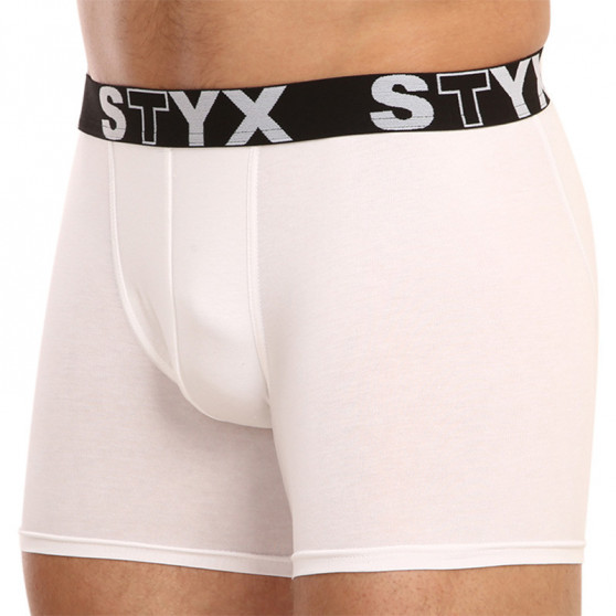 Pánske boxerky Styx long športová guma biele (U1061)