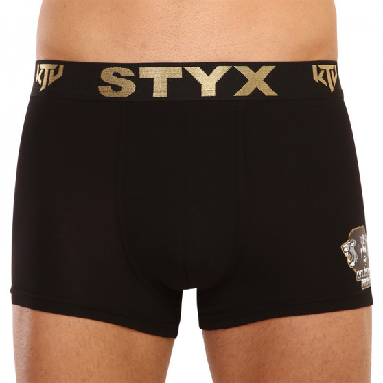 Pánske boxerky Styx / KTV športová guma čierne - čierna guma (GTCL960)