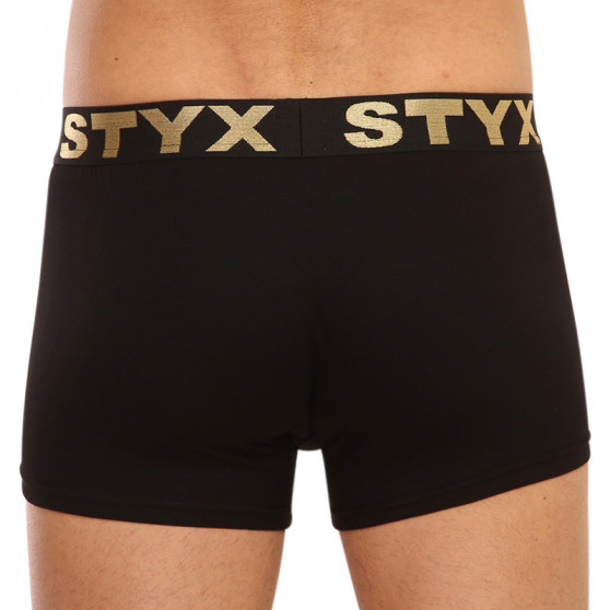Pánske boxerky Styx / KTV športová guma čierne - čierna guma (GTCL960)