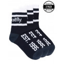 3PACK ponožky Meatfly čierne (Long - black)