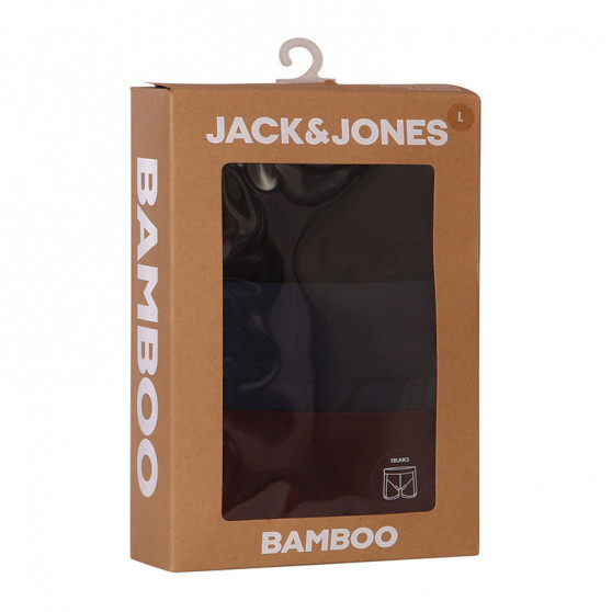 3PACK pánske boxerky Jack and Jones bambusové viacfarebné (12198852 - Port royale/Black)