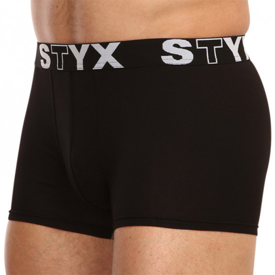3PACK pánske boxerky Styx športová guma čierne (G9606060)