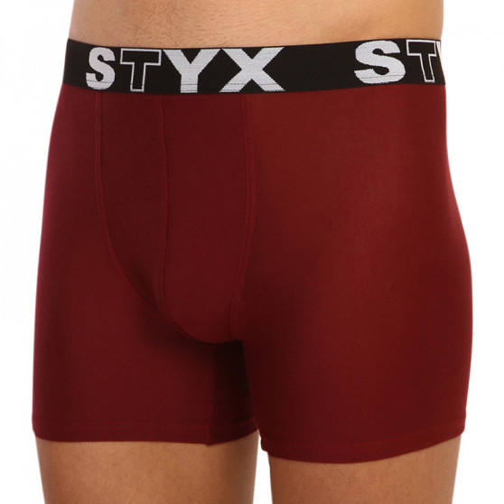 Pánske boxerky Styx long športová guma vínové (U1060)