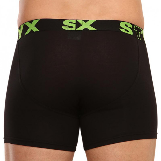 3PACK pánske boxerky Styx long športová guma čierne (U9606162)