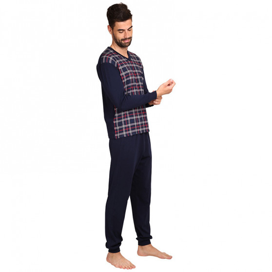 Pánske pyžamo Foltýn nadrozmer tmavo modré (FPDN13)