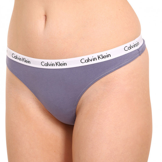 3PACK dámske tangá Calvin Klein nadrozmer viacfarebné (QD3800E-1CX)