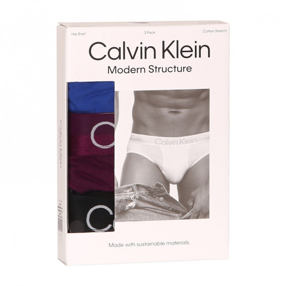 3PACK pánske slipy Calvin Klein viacfarebné (NB2969A-1RO)
