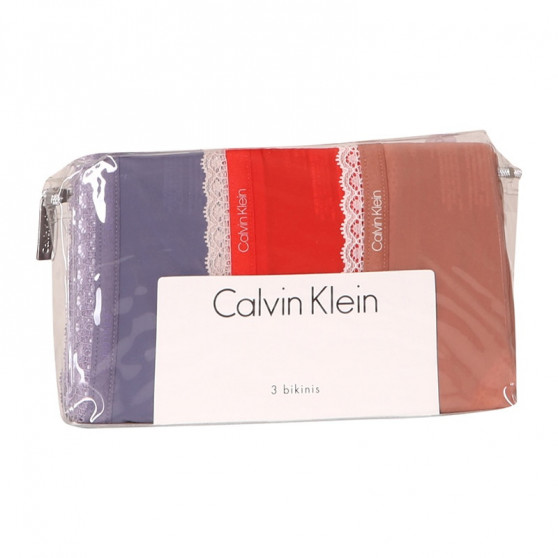 3PACK dámske nohavičky Calvin Klein viacfarebné (QD3804E-147)