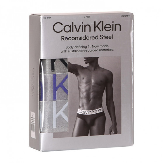 3PACK pánske slipy Calvin Klein čierné (NB3073A-IEH)