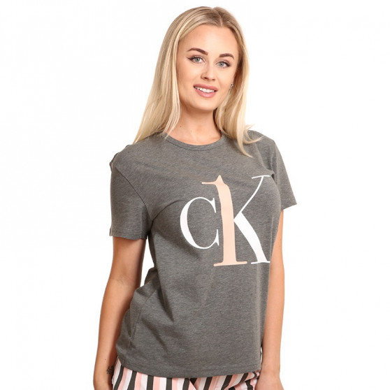 Dámske tričko CK ONE sivé (QS6436E-1XQ)