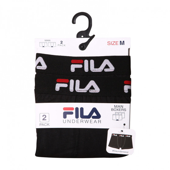 2PACK pánske boxerky Fila čierne (FU5141/2-200)