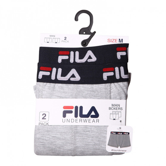 2PACK pánske boxerky Fila sivé (FU5142/2-400)