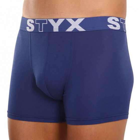Pánske boxerky Styx long športová guma tmavo modré (U968)