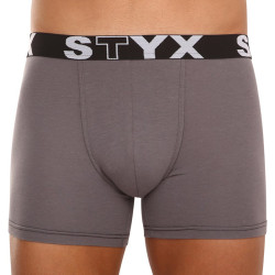 Pánske boxerky Styx long športová guma tmavo sivé (U1063)