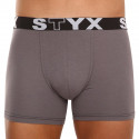 Pánske boxerky Styx long športová guma tmavo sivé (U1063)