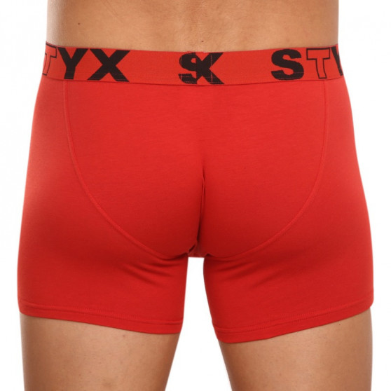 Pánske boxerky Styx long športová guma červené (U1064)