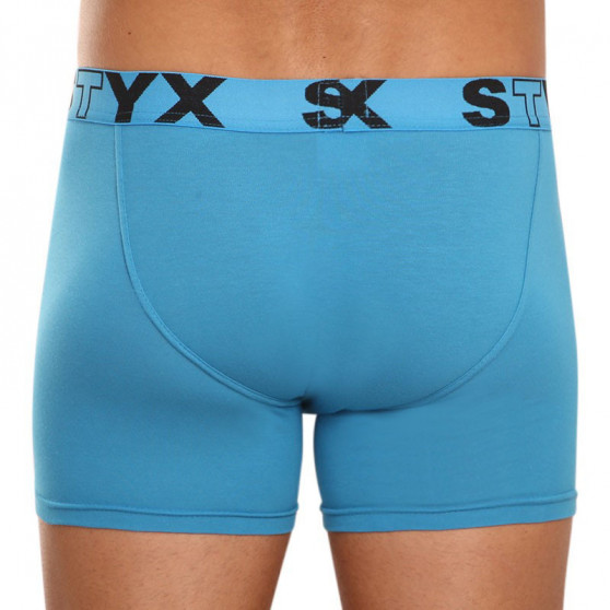 3PACK pánske boxerky Styx long športová guma modré (U9676869)