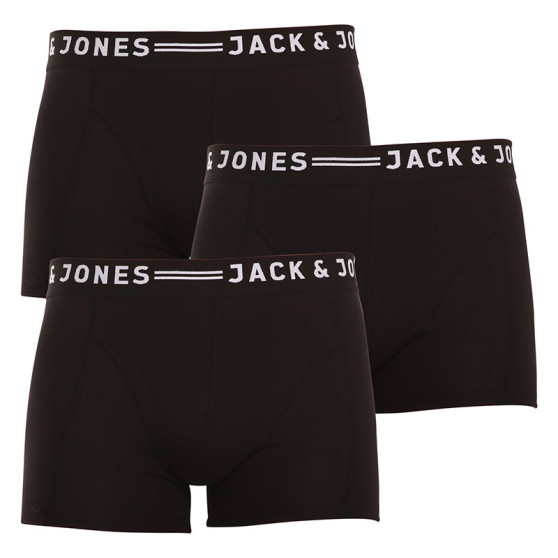 3PACK pánske boxerky Jack and Jones čierne (12081832 - black/black)