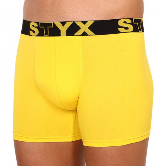 Pánske boxerky Styx long športová guma žlté  (U1068)