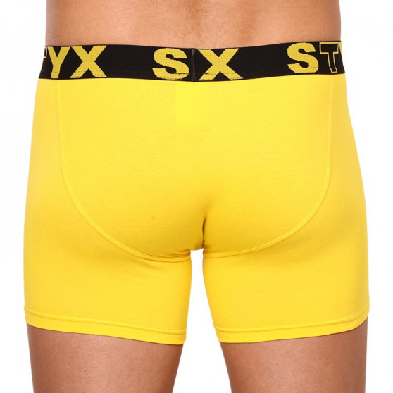 Pánske boxerky Styx long športová guma žlté  (U1068)