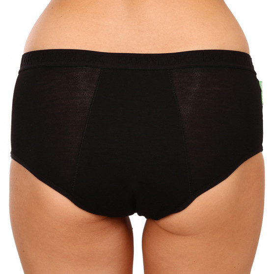 Menštruačné nohavičky Bodylok Bambus Hi-Waist Black stredná menštruácia (BD22044)