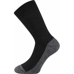 Teplé ponožky Boma čierné (Sleep-white)