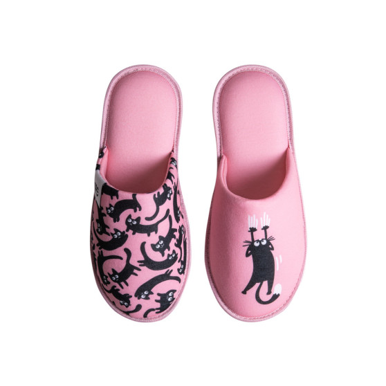 Veselé papuče Dedoles Ružové mačky (D-F-F-HS-C-C-079)