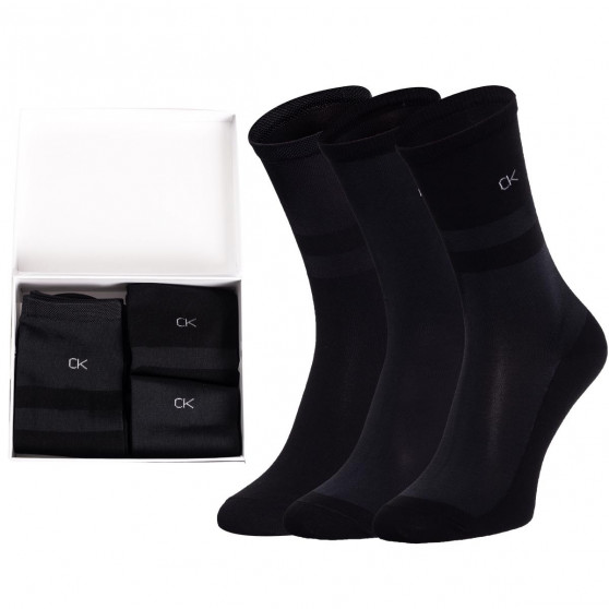 3PACK dámske ponožky Calvin Klein čierne (701219848 002)