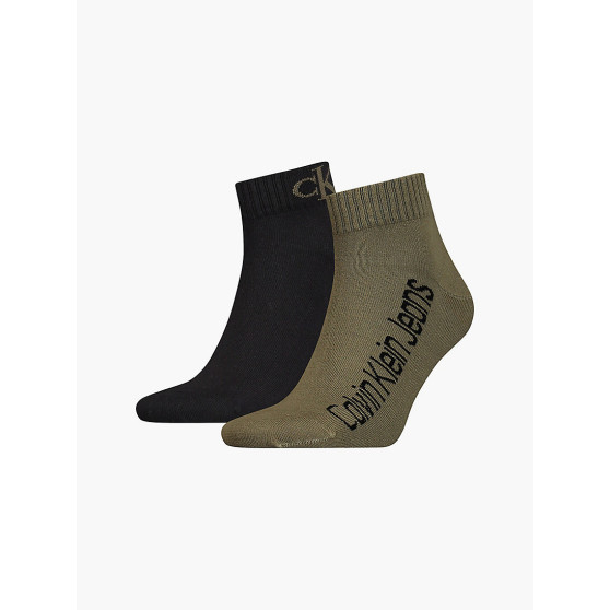 2PACK pánske ponožky Calvin Klein členkové viacfarebné (701219841 002)