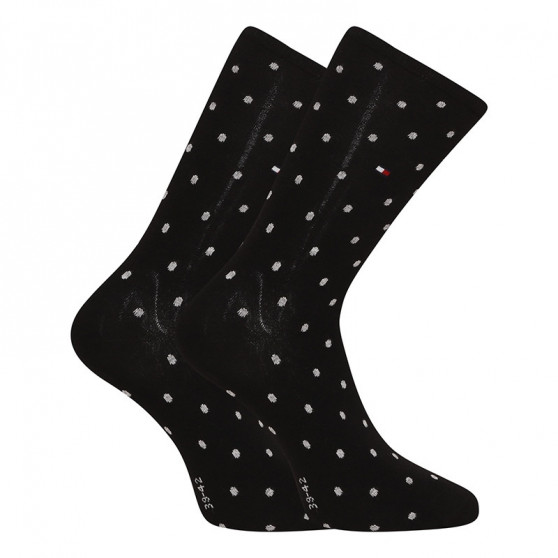 2PACK dámske ponožky Tommy Hilfiger vysoké čierne (100001493 001)