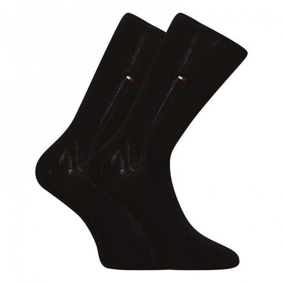 2PACK dámske ponožky Tommy Hilfiger vysoké čierne (100001493 001)