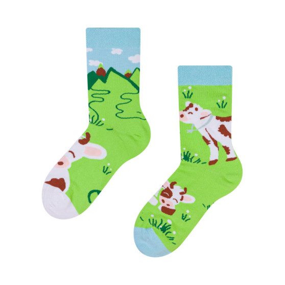 Veselé detské ponožky Dedoles Šťastná krava (D-K-SC-RS-C-C-1571)