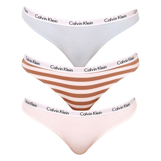 3PACK dámske nohavičky Calvin Klein nadrozmer viacfarebné (QD3801E-642)