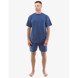 Pánske pyžamo Gino nadrozmer tmavo modré (79130-DCMMGA)