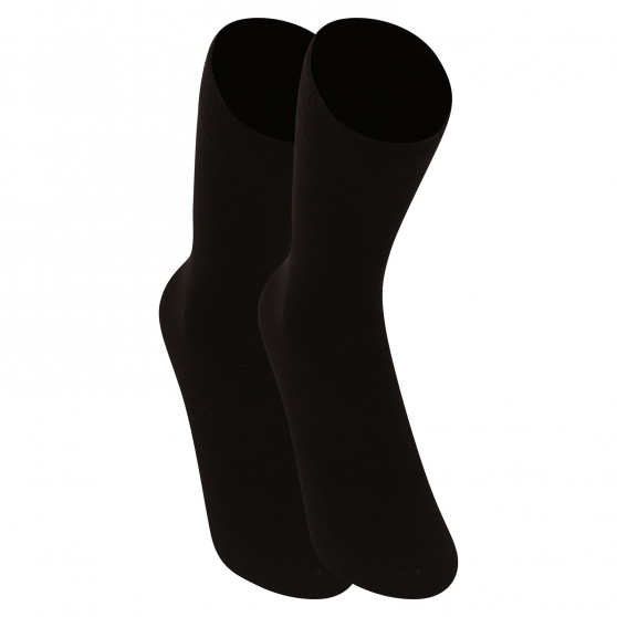 5PACK ponožky Nedeto vysoké bambusové čierne (5NDTP001)