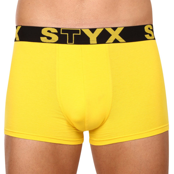 Pánske boxerky Styx športová guma žlté (G1068)