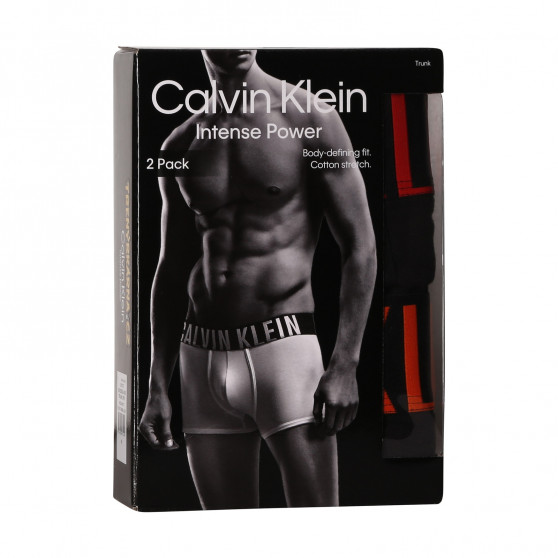 2PACK pánske boxerky Calvin Klein čierne (NB2602A-6NB)